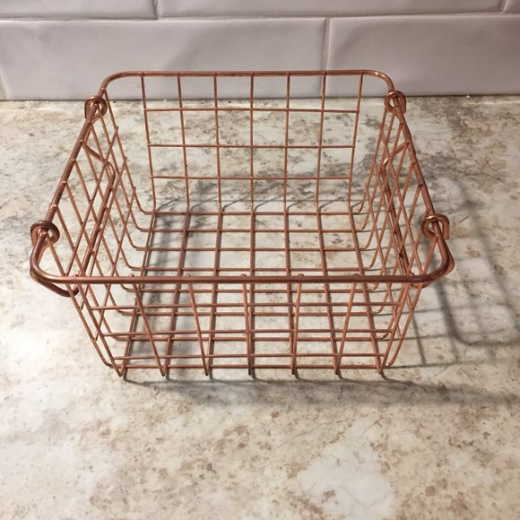 Copper Basket, Cup and Straw - Picture 4 of 4